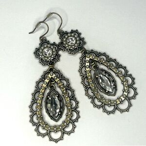 Chloe + Isabel Pearl and Crystal Filigree Earrings